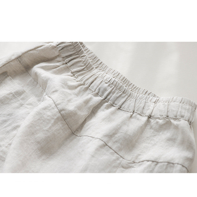 Chic Literary Linen Skirt for Effortless Style