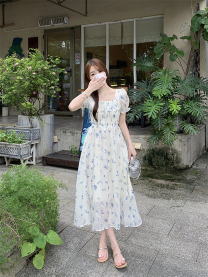 Women's Summer Chiffon Seaside Holiday Floral Dress