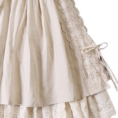 Japanese Linen Lace-Up Skirt: Timeless Elegance