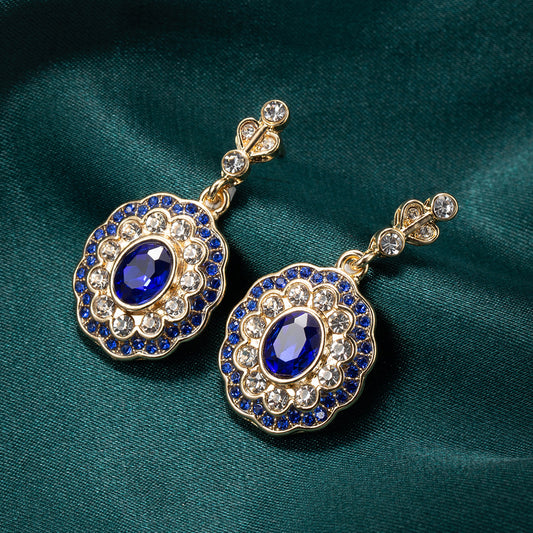 Enchanting Sapphire Flower Earrings for Elegance