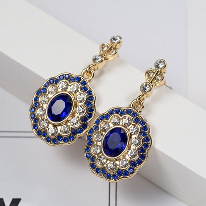 Enchanting Sapphire Flower Earrings for Elegance