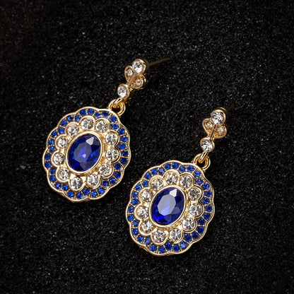 Enchanting Sapphire Flower Earrings for Elegance