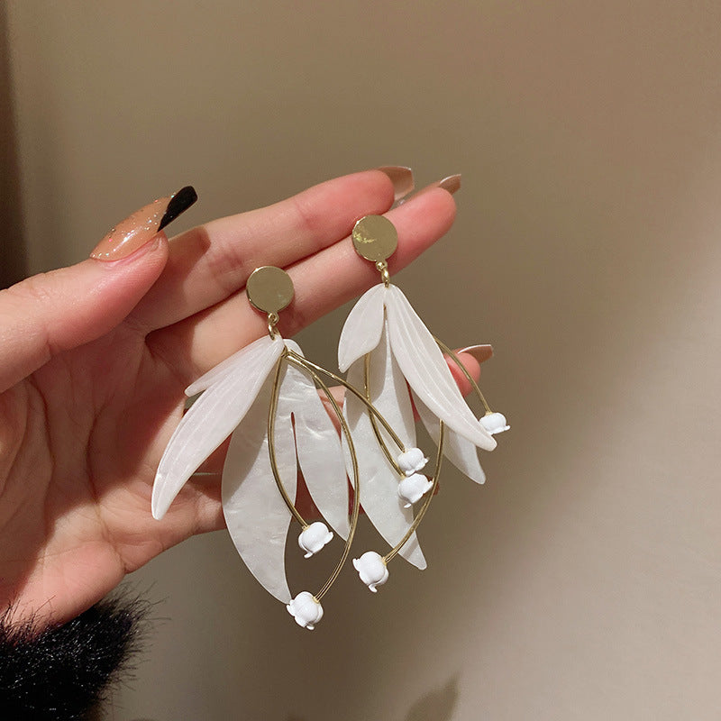 Super Fairy Flower Petal Mori Style Girl Earrings