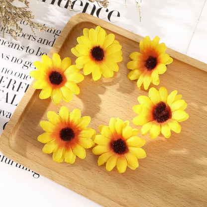 Charming Sunflower Hair Clip Set for Women