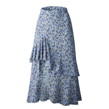 Floral Chiffon Wrap Skirt for Women