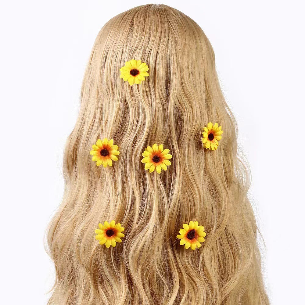 Charming Sunflower Hair Clip Set for Women