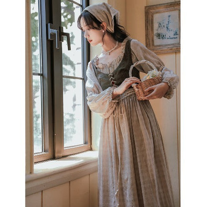 European Medieval Retro Pastoral Dress