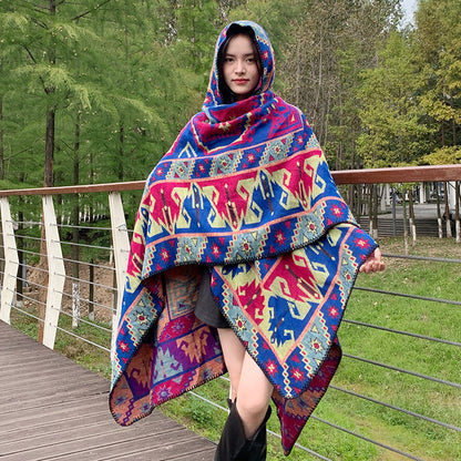 Bohemian Shawl Cloak: Warm & Stylish