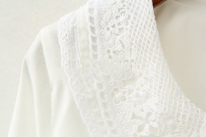 New Sweet Baby Shirt Puff Sleeve Shirt Lace Lace