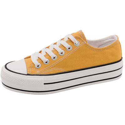 Women's platform canvas shoes