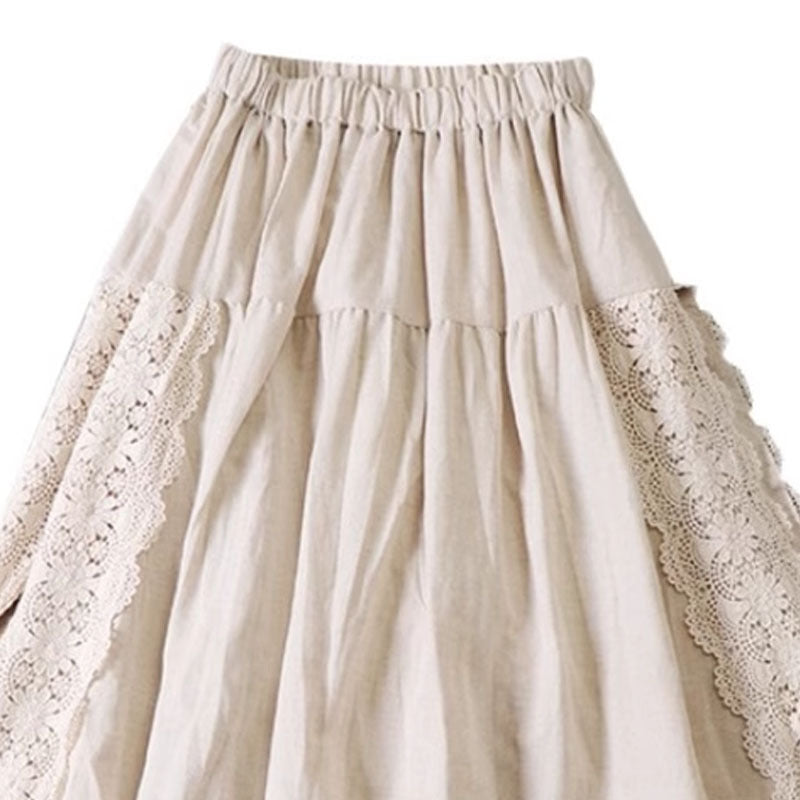 Japanese Linen Lace-Up Skirt: Timeless Elegance