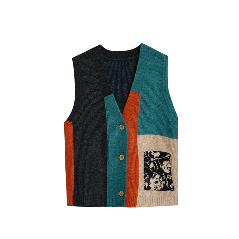 Women's Vintage Knitted Vest Cardigan