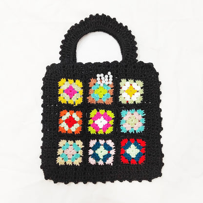 Mixed Color Non-Located Ethnic Hand Crochet Tote Bag