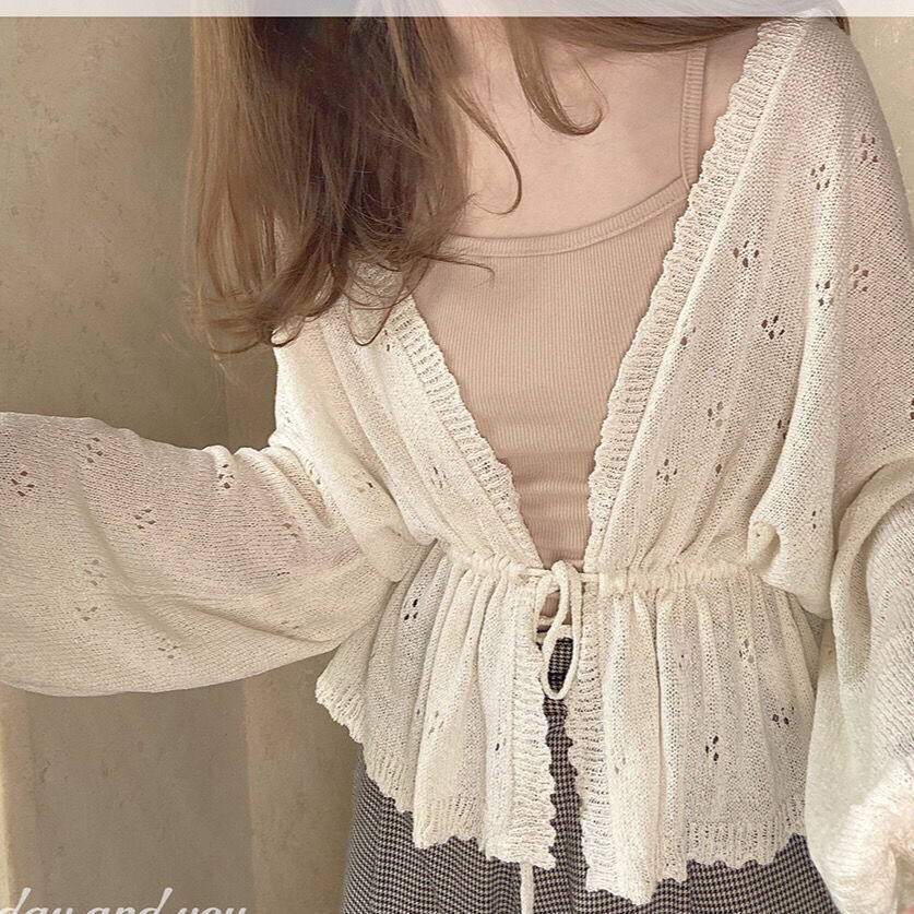 Vintage Summer Knitting Cardigan Coat Women