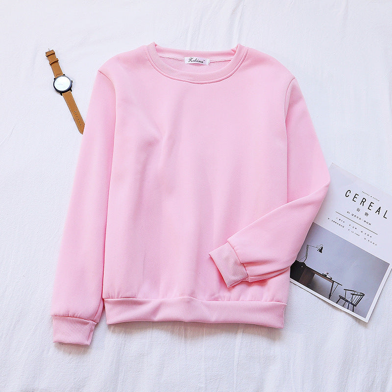 New Women Pullover Solid Color Sweater