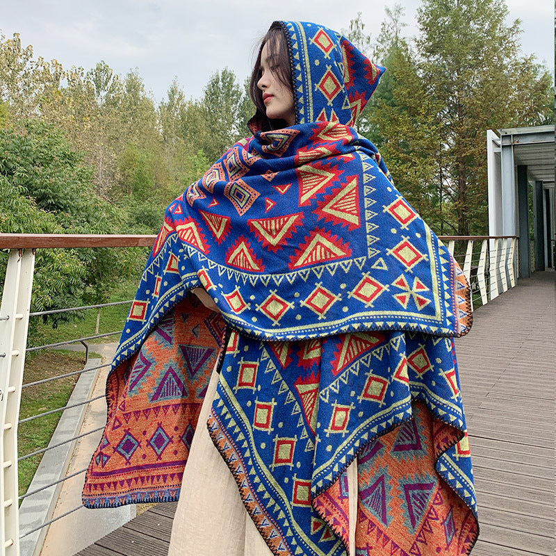 Bohemian Shawl Cloak: Warm & Stylish