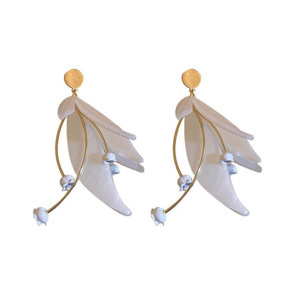 Super Fairy Flower Petal Mori Style Girl Earrings