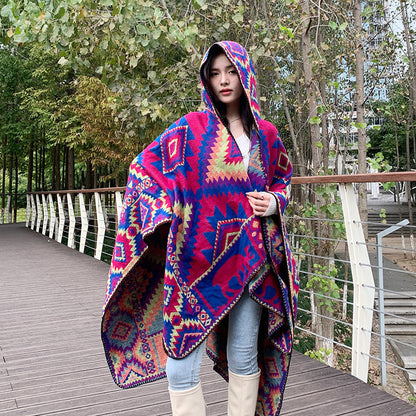 Bohemian Shawl Cloak: Warm & Stylish