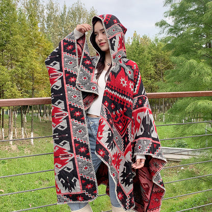 Bohemian Shawl Cloak: Warm & Stylish