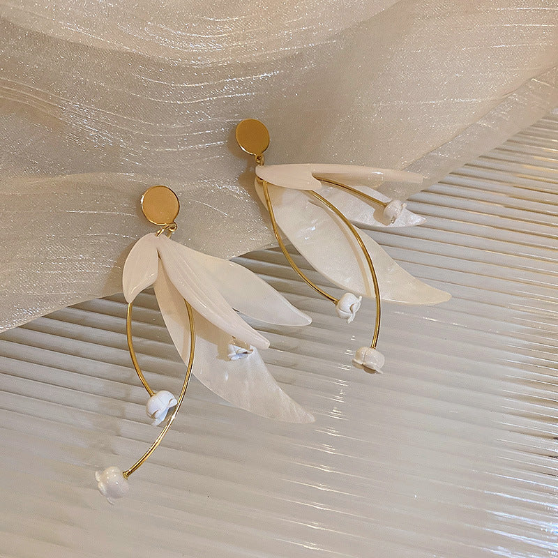 Super Fairy Flower Petal Mori Style Girl Earrings