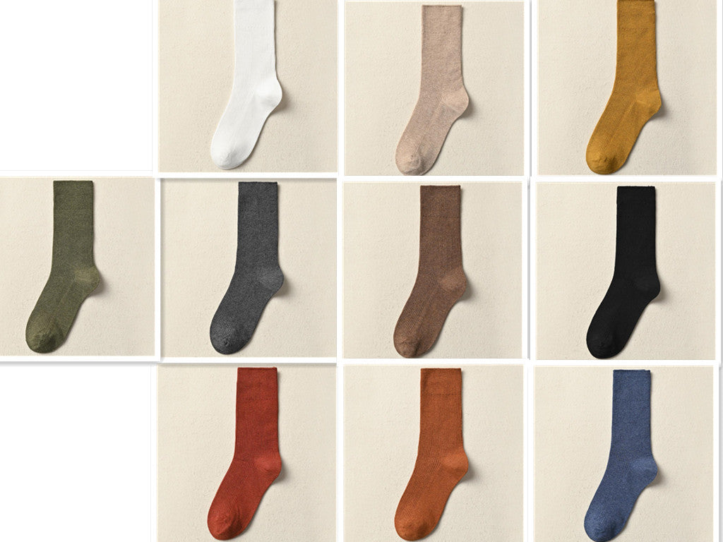 New Combed Cotton Socks Knitted Cotton Wear-resistant Ladies