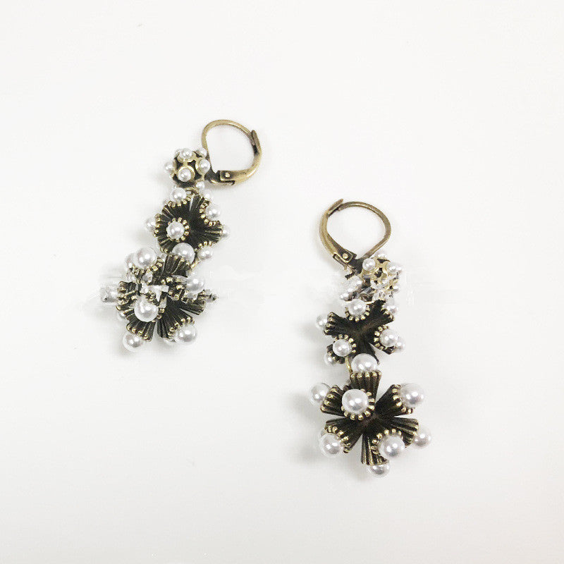 Vintage Baroque Pearl Earrings for Women