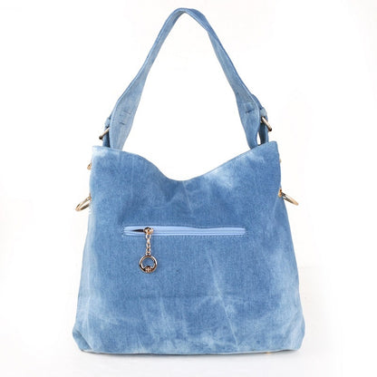 Chic Denim One Shoulder Messenger Handbag