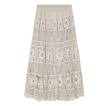 Charming Crocheted Hollow Skirt for Vintage Vibes