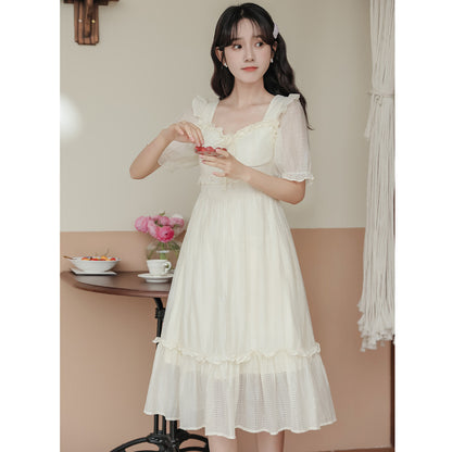 Women's Fashion Retro Thin Wooden Ear Long Skirt