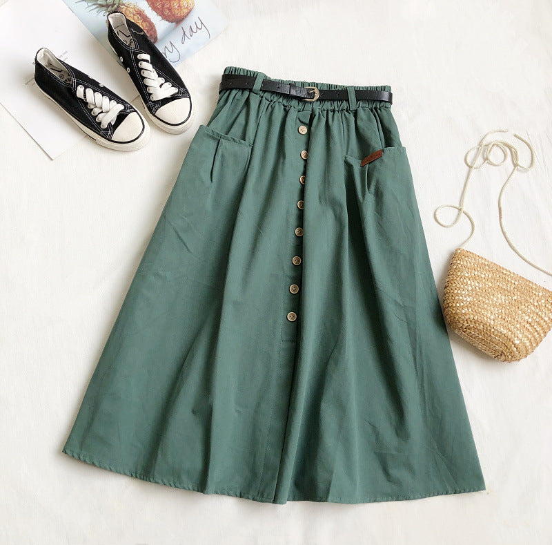 Chic Green Embroidered Puff Sleeve Dress