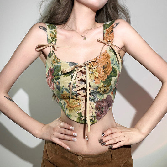 Women's Printed Personalized Strappy Suspender Top