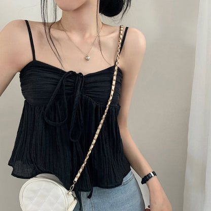 New Fairy Style Pleated Loose Slimming Vest