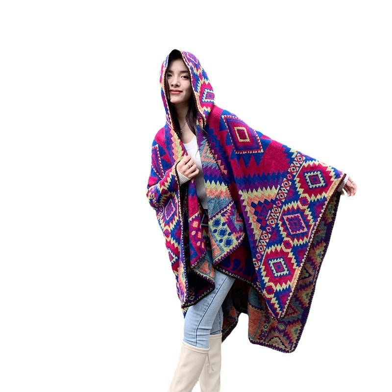 Bohemian Shawl Cloak: Warm & Stylish