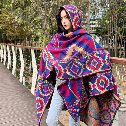 Bohemian Shawl Cloak: Warm & Stylish