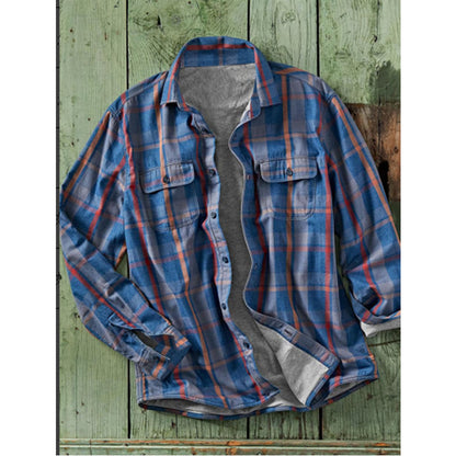 Woven Vintage Men's Plaid Shirt