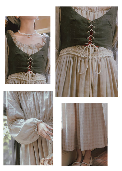 European Medieval Retro Pastoral Dress