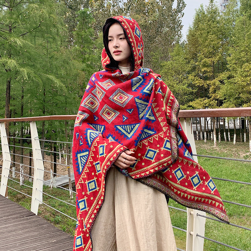 Bohemian Shawl Cloak: Warm & Stylish