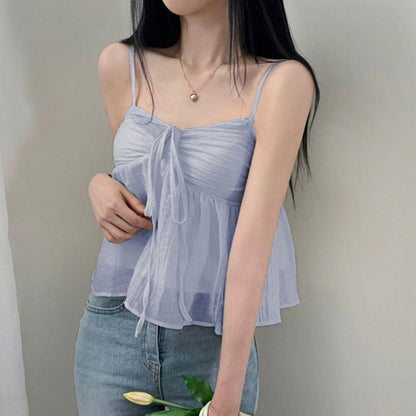 New Fairy Style Pleated Loose Slimming Vest