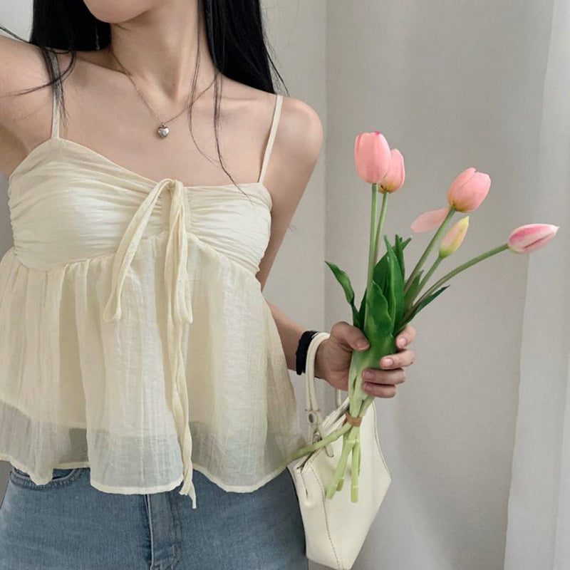 New Fairy Style Pleated Loose Slimming Vest