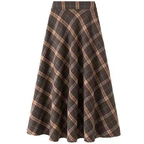 Lattice Skirt Women's Retro New Plus Size Mid-length